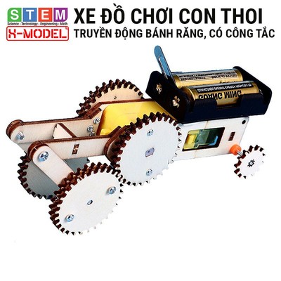 Đồ chơi thông minh lắp ráp X-MODEL ST80 Xe con thoi gỗ bánh răng có thể di chuyển