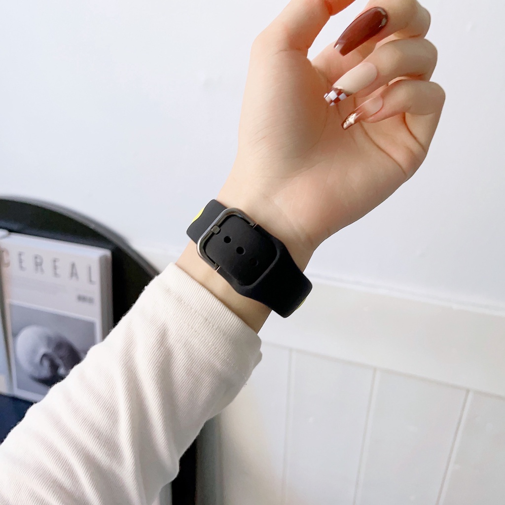 Dây Đeo Bằng Silicone Hình Đôi Mắt Thiên Thần Cho iWatch 38 40 41 42 44 45mm Series 8 7 6 SE 5 4 3 2 1