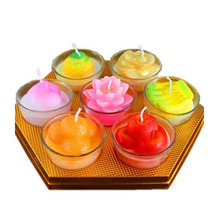 [CÓ VIDEO THẬT] SET 7  NẾN TẠO HÌNH KHAY HOA QUẢ CHẤT LIỆU SÁP NẾN TỰ NHIÊN KHÔNG BỊ ÁM MUỘI ĐEN SYOME NS006HQ