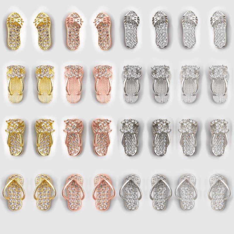phụ kiện đá dép tông gắn móng tay nail 1 đôi