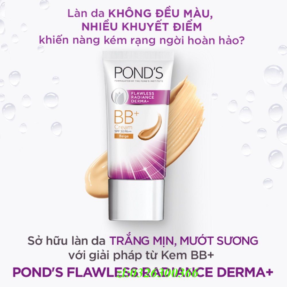 Kem Bb 25G Ponds Flawless Radiance Derma+ Chính Hãng.