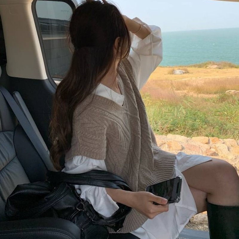 Áo Len Nữ Không Tay Cổ Chữ V Thời Trang Thu Đông Hàn Quốc 11200 | BigBuy360 - bigbuy360.vn