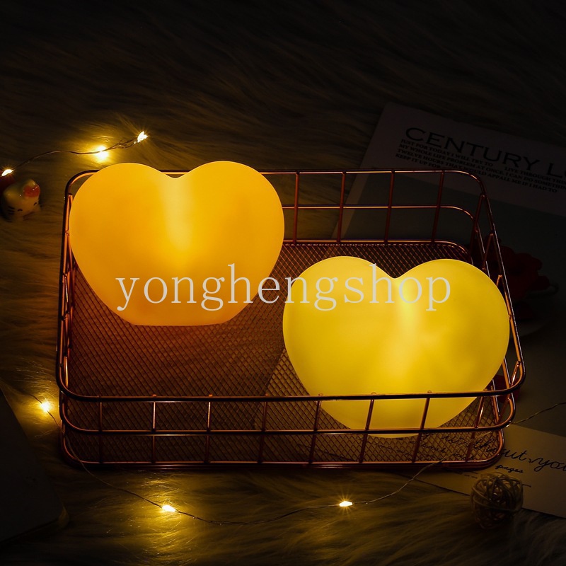 Đèn Ngủ Mềm Mại Hình Trái Tim Sáng Tạo Trang Trí Phòng Ngủ/Sự Kiện