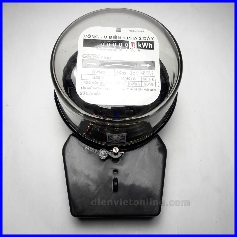 Công tơ điện, đồng hồ điện 1 pha 2 dây 10(40)A cao cấp Emic