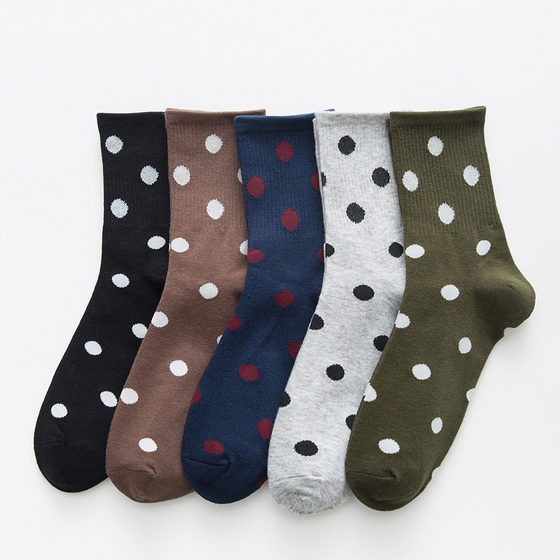 Vớ WAFNHA D334 in họa tiết chấm bi kiểu Hàn Quốc dễ thương cho nữ