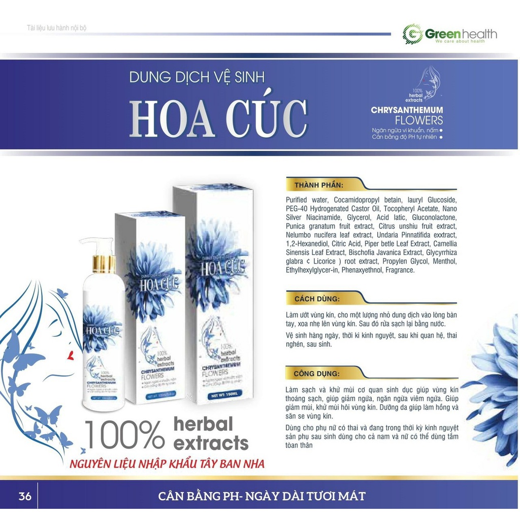 Dung dịch vệ sinh Hoa Cúc, 150ml