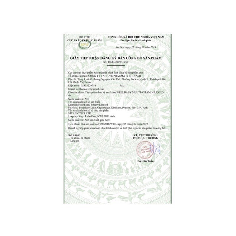 Vitamin Tổng Hợp Cho Bé 6 tháng - 4 tuổi - Wellbaby Multivitamin liquid [UK] ( date T11/2023)