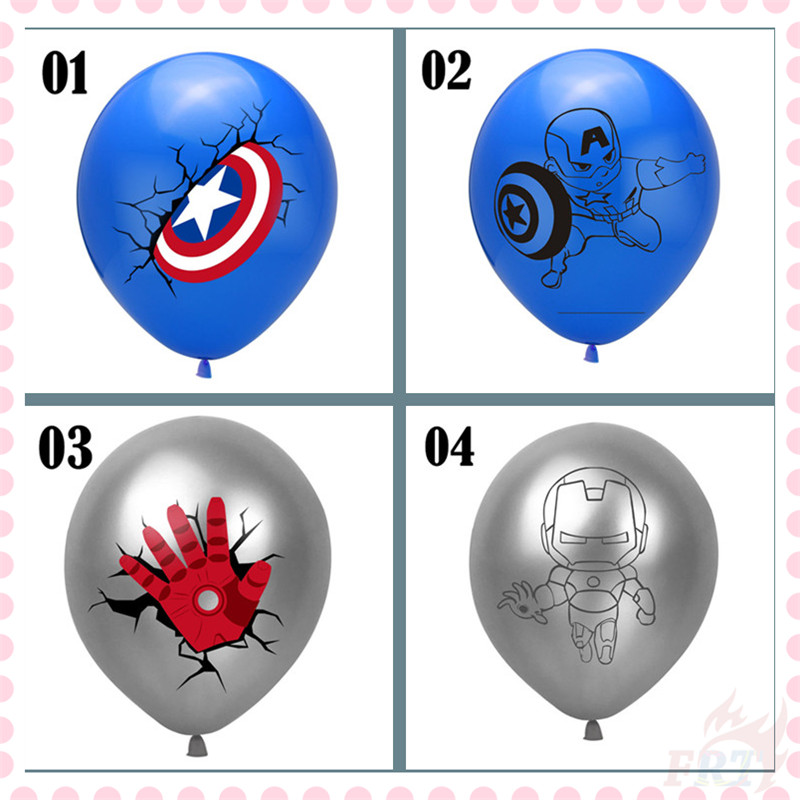 ❀ Marvel Superhero Series 02 Latex Balloons ❀ 1Pc 12inch Captain America / Iron Man / Spider Man Latex Latex Balloons Party Decoration Happy Birthday Party Supplies Baby Shower Decoration