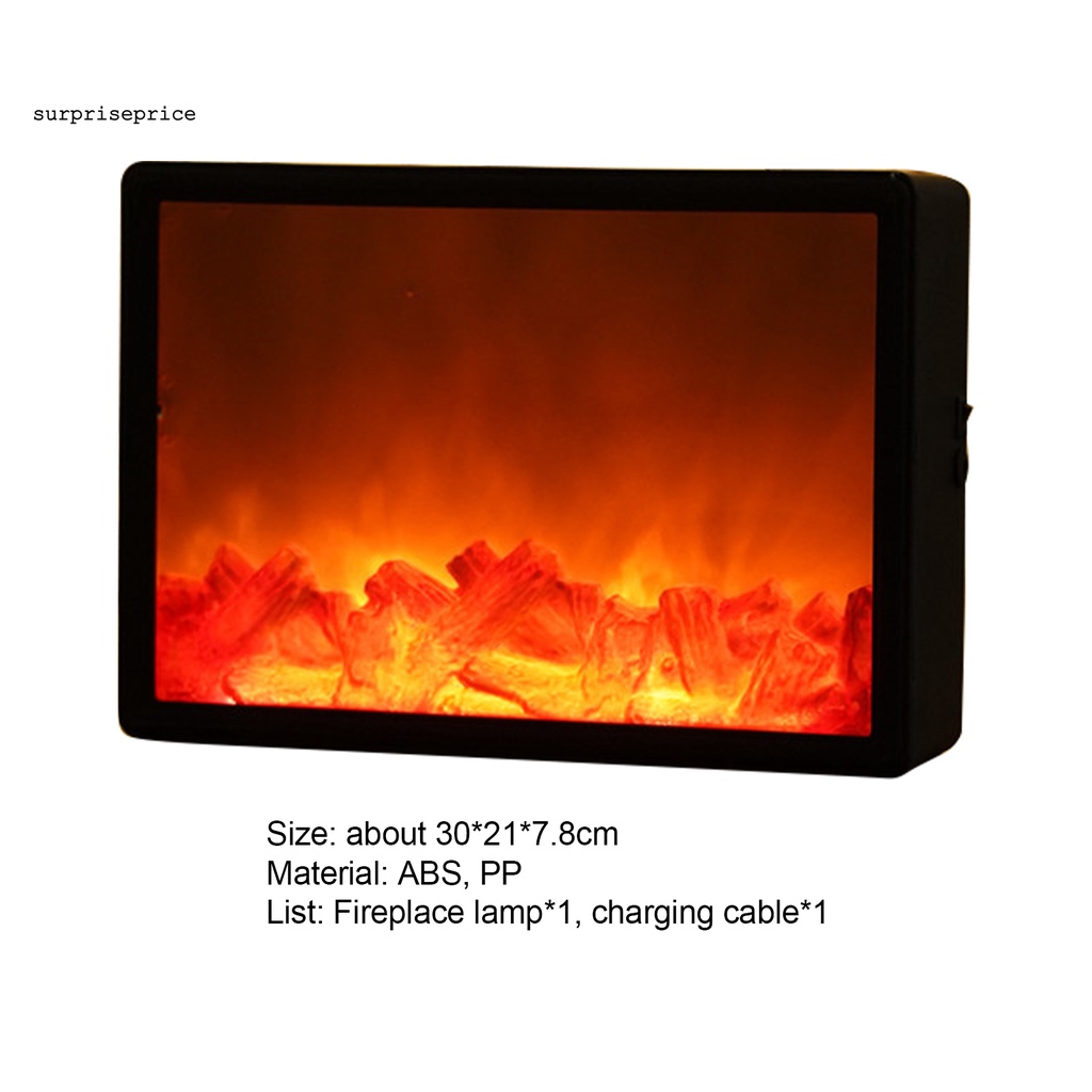 Đèn mô phỏng lò sưởi với ngọn lửa nhân tạo trang trí nhà ở