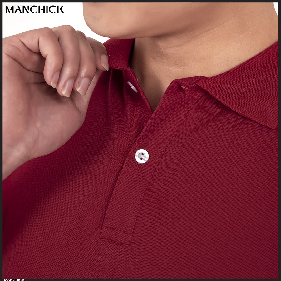 Áo thun Nam POLO trơn Manchick Vải Cotton Cá Sấu Cao Cấp Nhiều Màu Đen, Trắng, Hồng, Đỏ Đô, Xanh Đâm, Xanh Nhạt PL01