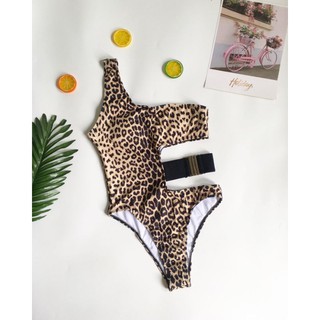 bikini lệch vai phối belt sexy
