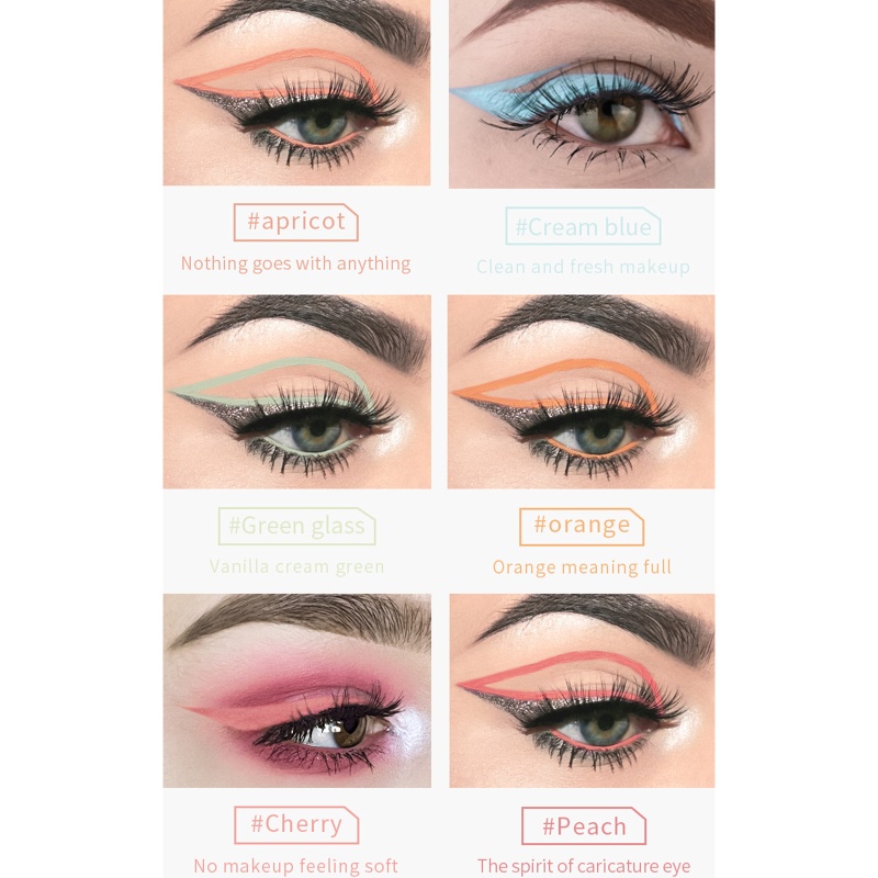 Bút Kẻ Mắt Dạng Lỏng 18 Màu Tùy Chọn Chống Nước Lâu Trôi Tiện Dụng