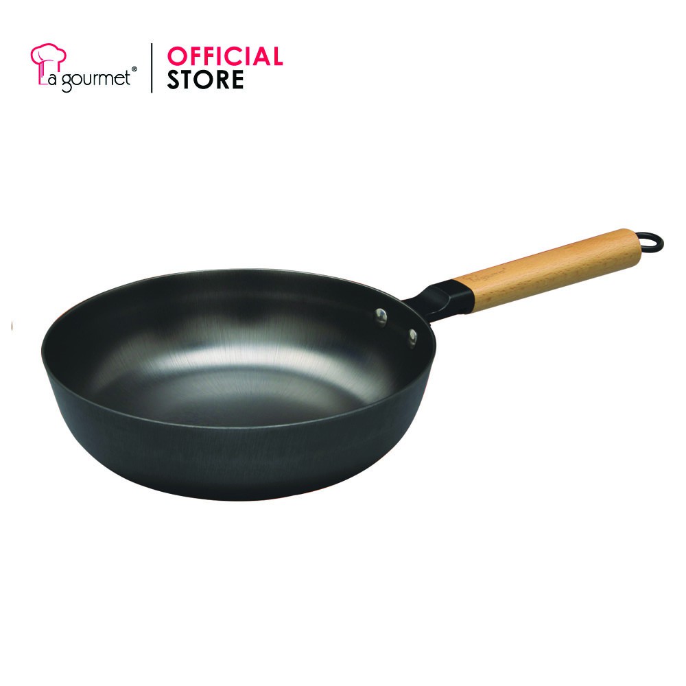 [Giảm 70k ship][Hỗ trợ giao Hoả Tốc]  Chảo Gang Lòng Sâu La Gourmet Nitrigan  (24cm)(28cm)(30)(32cm)(36cm)