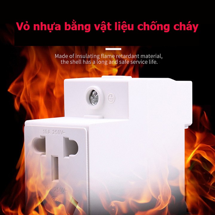 TÙY CHỌN - Ổ cắm điện lắp ray cài át tủ điện 2 lỗ và 3 lỗ