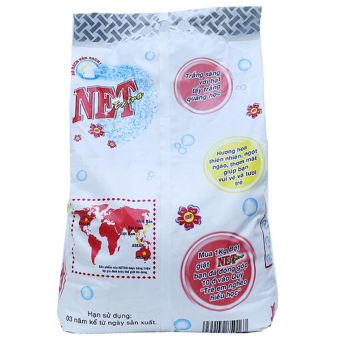 Bột giặt Net Extra siêu sạch 6kg TẶNG Nước rửa chén NET Trà Gừng 750ml