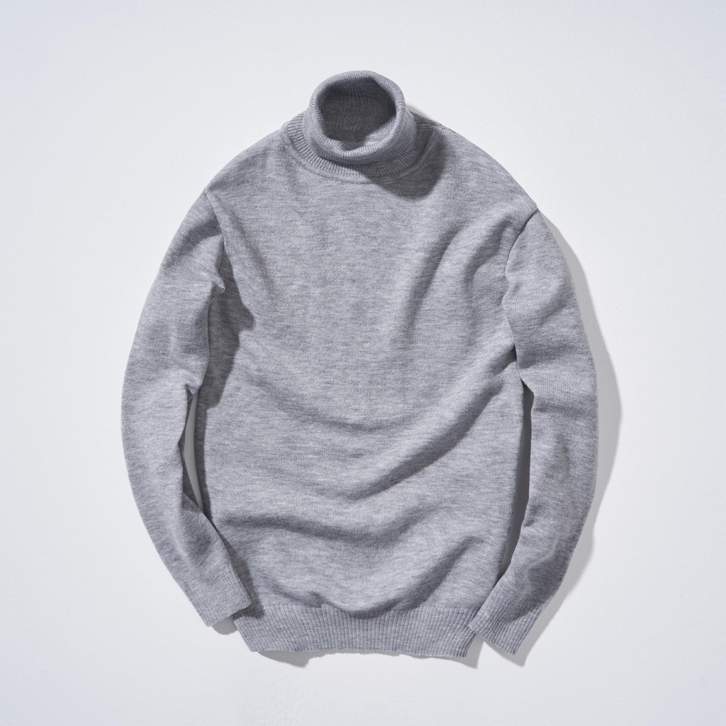 Áo len nam cổ lọ tay dài chất len lông cừu mềm mịn thời trang cao cấp