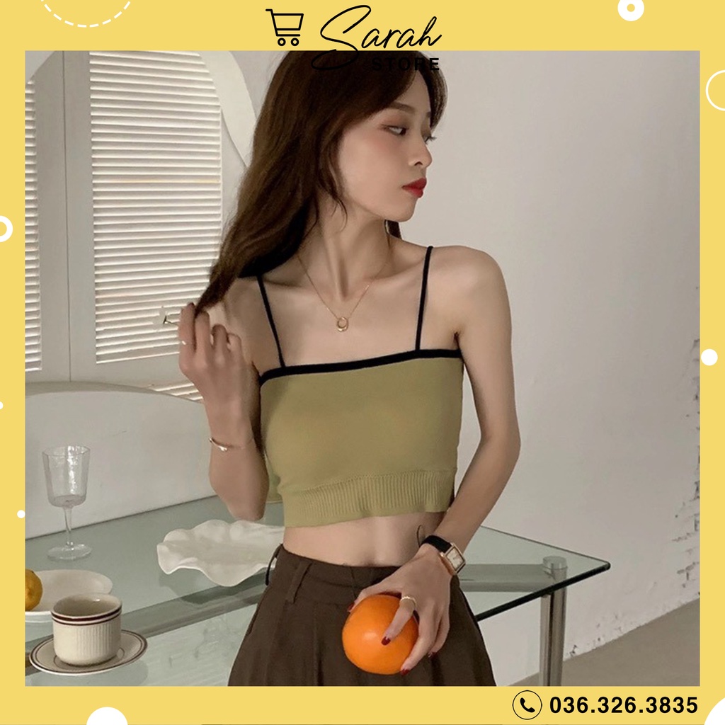 Áo Bra Cotton Nhiều Màu Phối Viền Đen Cá Tính 388 | BigBuy360 - bigbuy360.vn