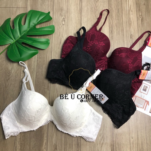 Áo ngực Lovely ren mút ép mỏng, gọng nhựa dẻo không kích ngực - LOVELY 291