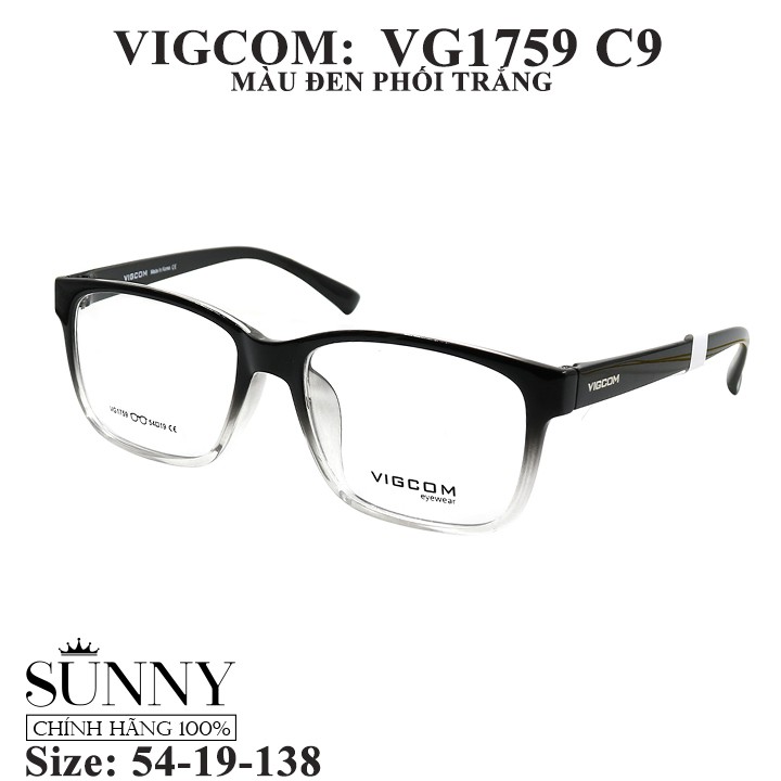VG1759  - Gọng kính Vigcom chính hãng, bảo hành toàn quốc, sp kèm tem chống hàng giả do bộ công an cấp