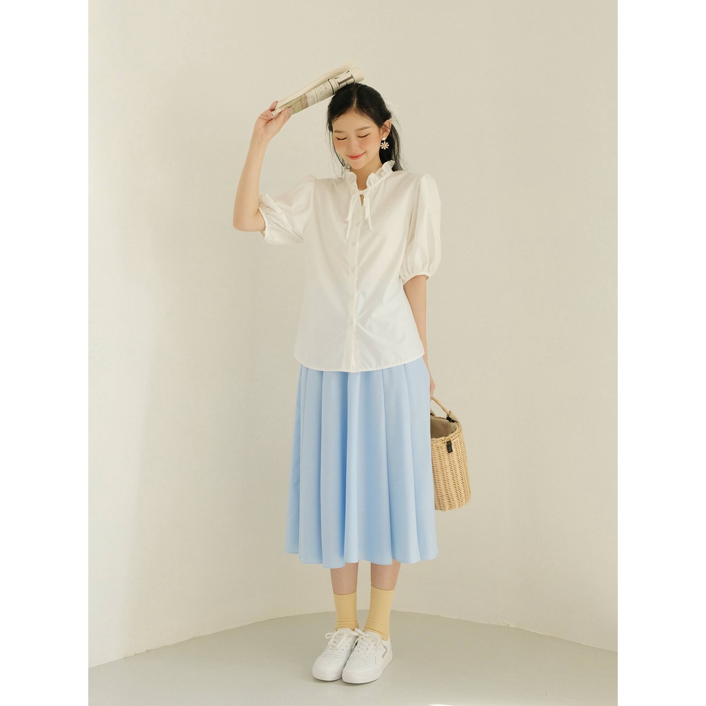 THE19CLUB - Chân váy cotton chun lưng - Ceci skirt