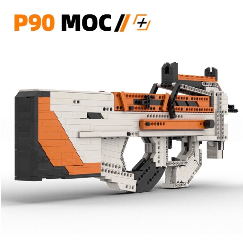 Đồ Chơi Lắp Ráp Mô Hình Súng P90 Black Ice Với 1200+ Mảnh Ghép, Bản Thiết Kế Tiêu Chuẩn Của Kevin183
