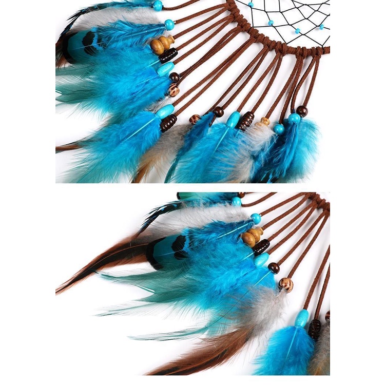 Dreamcatcher Hình Mặt Trăng Ngôi Sao DIY Phong Cách Bắc Âu