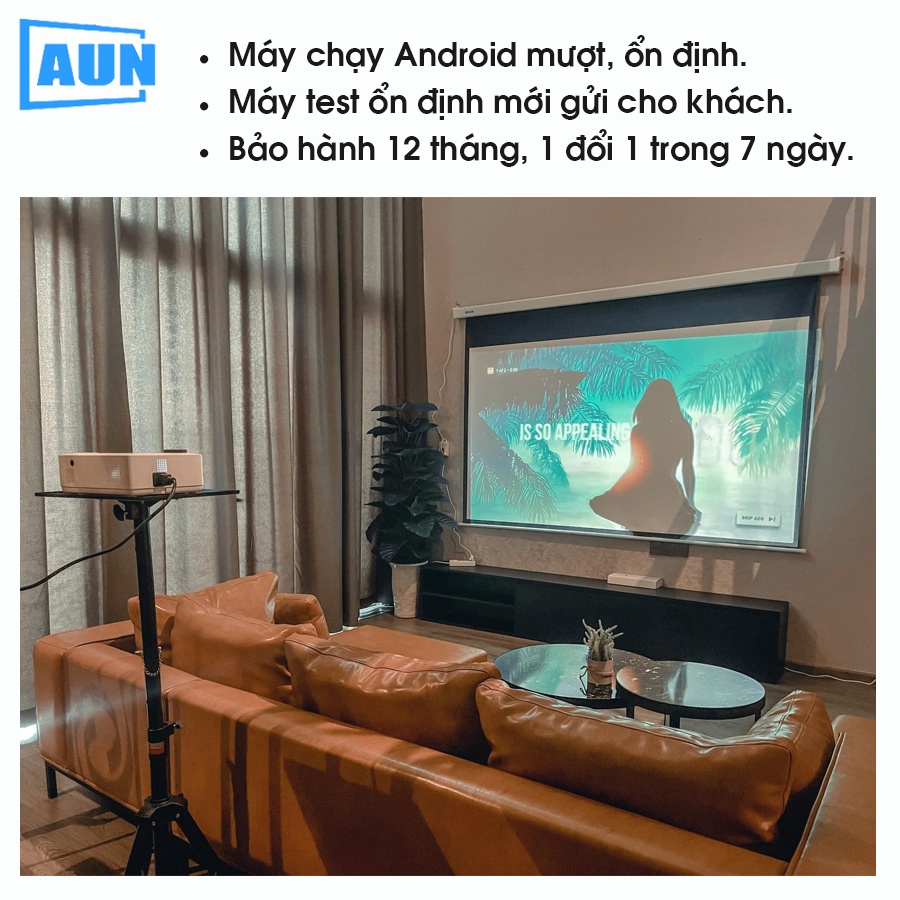 [Tặng USB 32gb hiệu ứng] Máy chiếu phòng bay 3D,máy chiếu mini độ phân giải 4k,tích hợp hệ đh Android9 xem phim cực nét