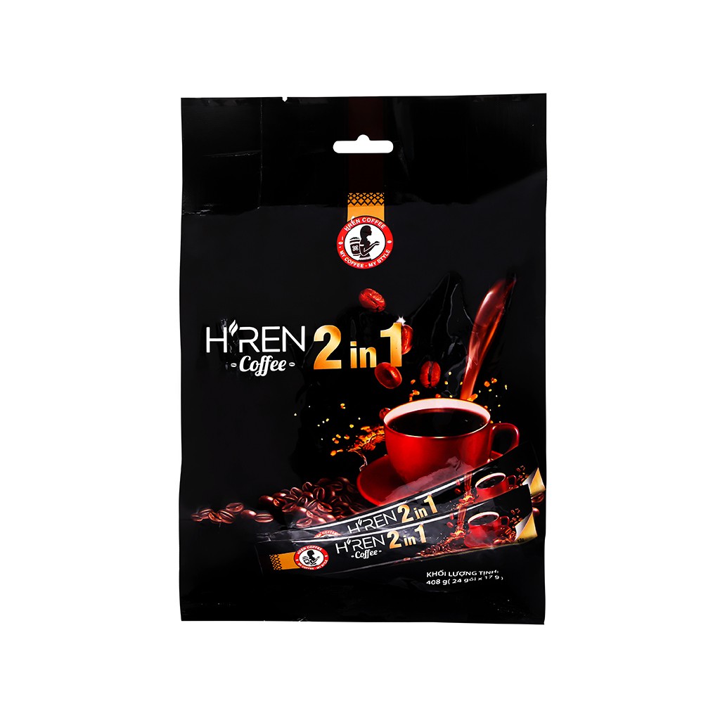 Cà phê đen H&quot;ren 2 in 1 408g