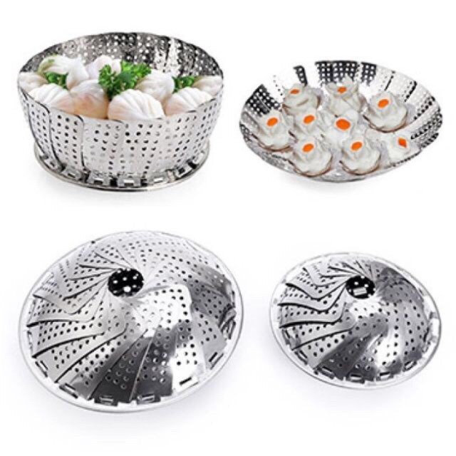 🍀Vỉ hấp xôi Xửng hấp cách thuỷ inox 304, loại có chân dầy đẹp đủ cỡ