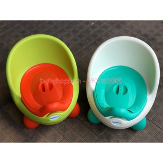 Bô vệ sinh cho bé Kiu Kiu Babyhop chống trơn trượt có chỗ dựa và khay màu patel Hàn Quốc