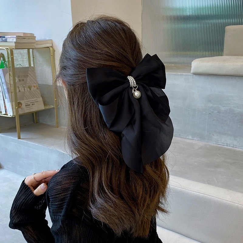 Kẹp Tóc Đính Nơ Ruy Băng Thời Trang Hàn Quốc