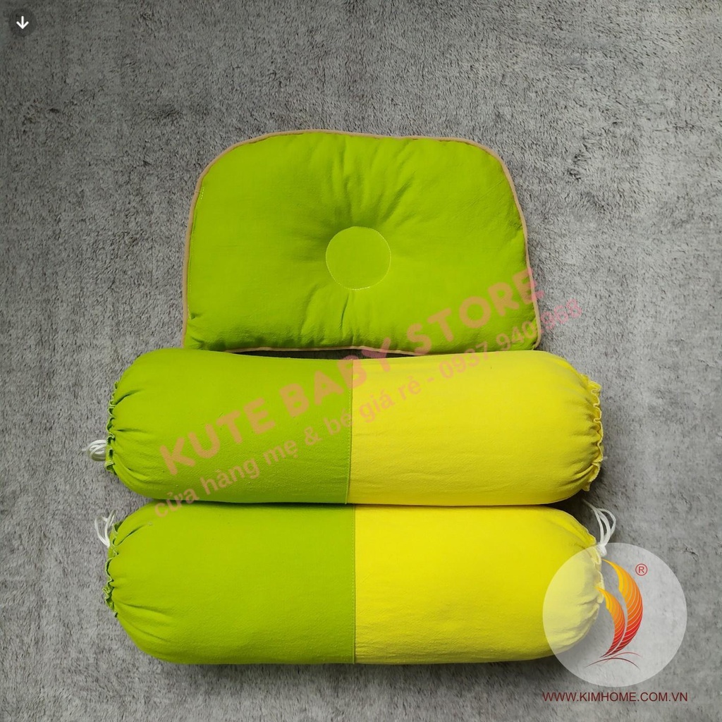 Set nệm gối sơ sinh kim home