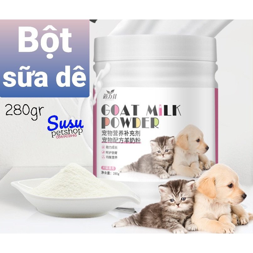 Bột Sữa cho chó mèo GOAT MILK POWDER- Bột sữa dê bổ sung canxi, vitamin, đạm, béo và khoáng