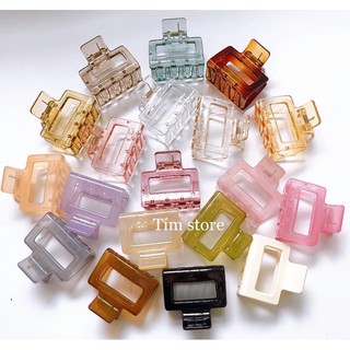 Kẹp tóc càng cua vuông mini  trong suốt TCN