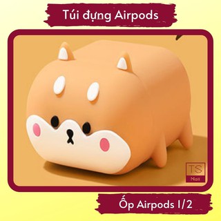 Ốp Airpods, Case Airpods Dog Cute Silicon mềm chống sốc, chống trầy (Airpods 1,2 và Airpods Pro)
