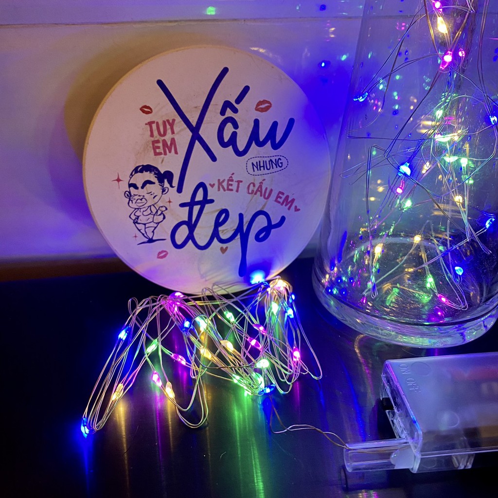 Đèn Led Đom Đóm 3 Mét 30 Bóng Fairy Light Không Chớp Nháy Trang Trí Quán, Nhà Cửa, Noel, Tết