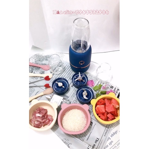 Máy xay đa năng 3 cối xay đồ ăn dặm nội địa Trung chính hãng