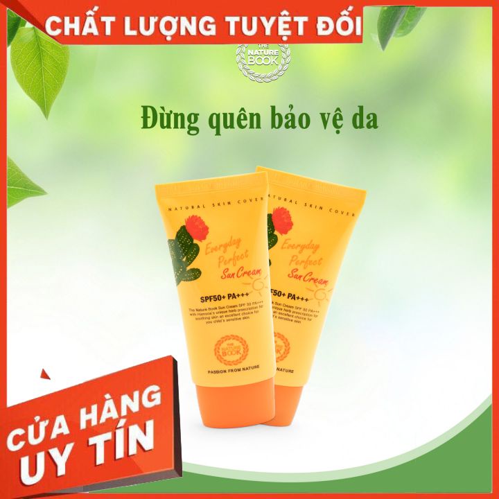 Kem Chống Nắng Vật Lý Thien Nhiên The Nature Book Cho Mọi Loại Da 50g- SPF50+/PA+++