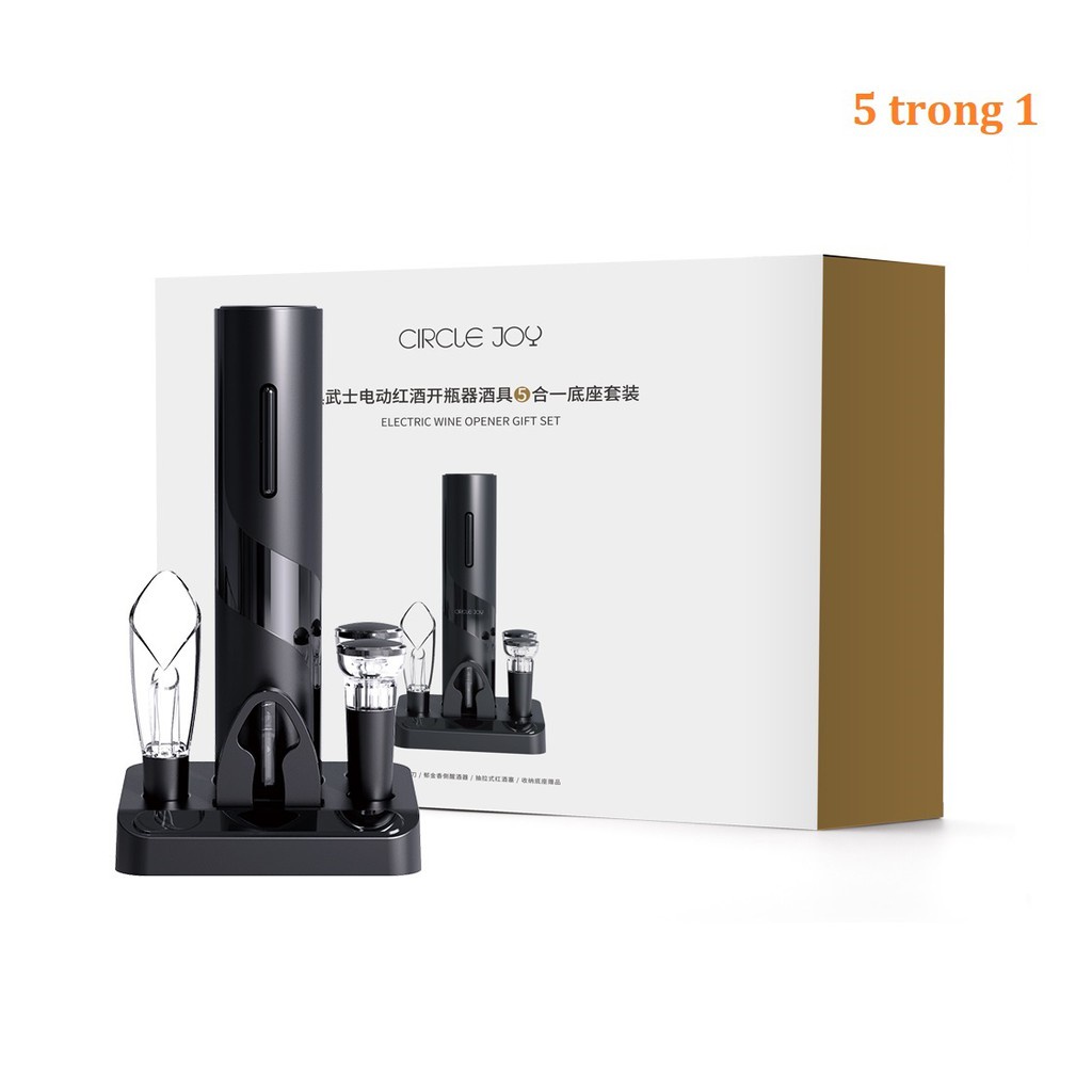 Máy vặn mở nút chai rượu vang Circle Joy CJ-TZ08 ( 5 in 1 ) cao cấp chính hãng - Minh Tín Shop