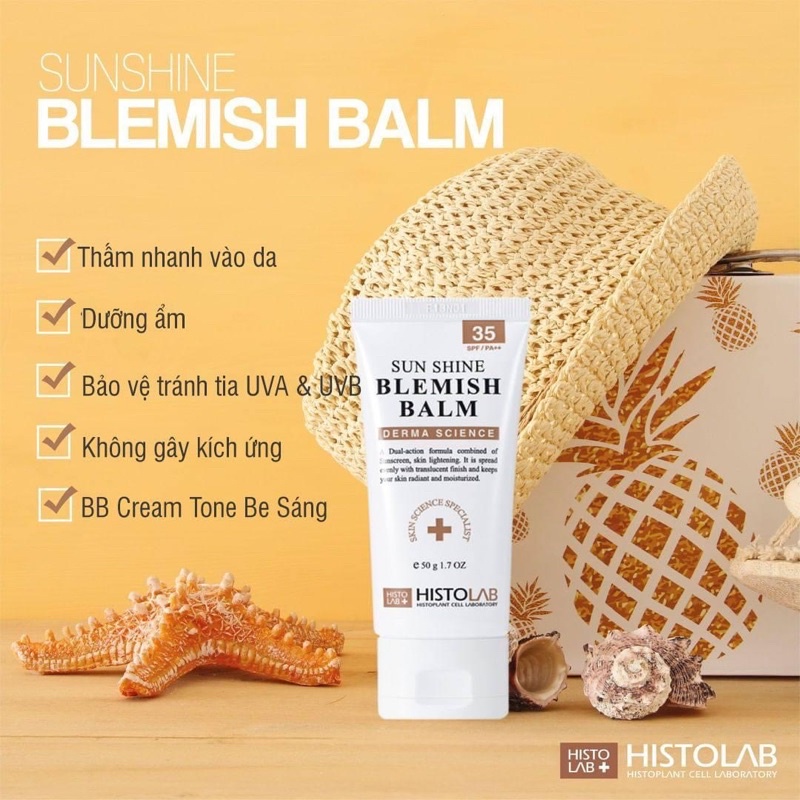 [Histolab] Kem chống nắng dạng nền- màu be sáng- Sun Blemish Balm 50g