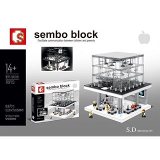 MÔ HÌNH LẮP RÁP - SEMBO BLOCK SD6900 - MÔ HÌNH LẮP RÁP APPLE STORE CÓ ĐÈN