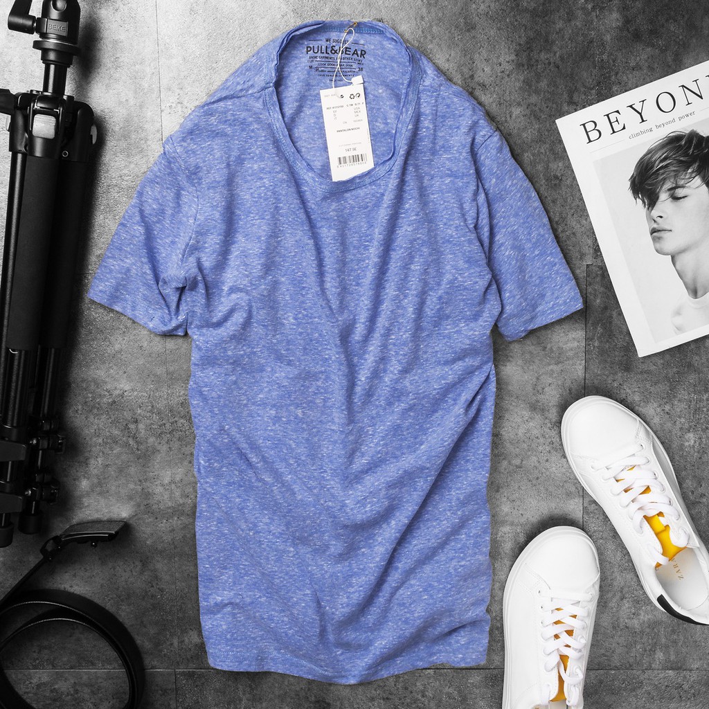 Áo Thun Nam Ngắn Tay Màu Trơn vải cotton xược không khuy | BigBuy360 - bigbuy360.vn