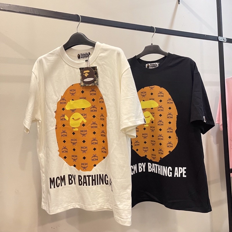 áo thun , áo phông , bape mcm tee trắng đen chất lượng ( choupearl )