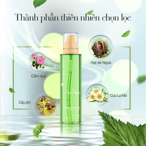 [HÀNG CÔNG TY] Nước Cân Bằng Nước Hoa Hồng Toner Cho Da Khô Và Da Nhạy Cảm Jean D'Arcel Gentle Face Tonic 250m