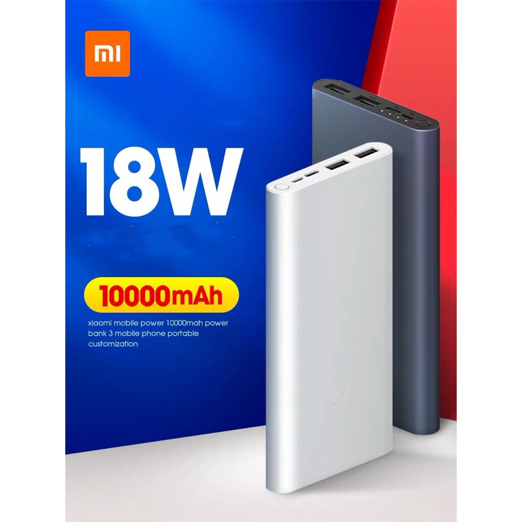 Sạc dự phòng Xiaomi/Redmi 10000mAh Gen 3 bản sạc nhanh 2021 – Mi 18W Fast Charge Power Bank