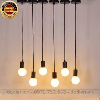 Dây đui đèn thả đơn T029 treo ngoài trời,đèn gỗ hoặc mây tre đan