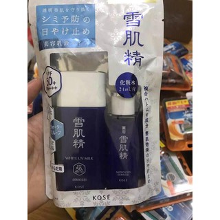 Kem chống nắng Kose Milk sét đôi.