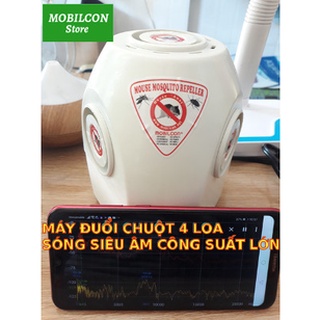 Thiết bị đuổi chuột, gián, muỗi, công suất lớn cho nhà xưởng, tạp hóa - dùng sóng siêu âm 4 loa