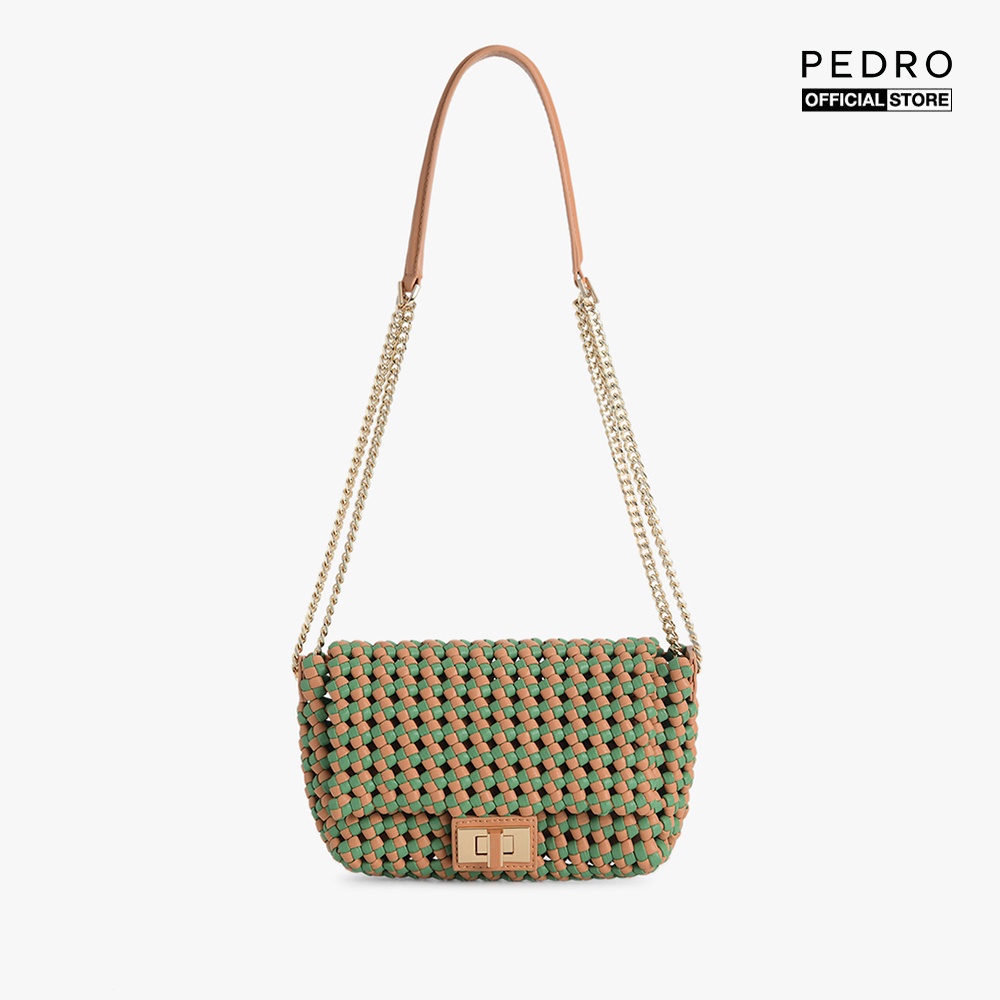 PEDRO - Túi đeo chéo nữ chữ nhật nắp gập Woven PW2-76610045-24