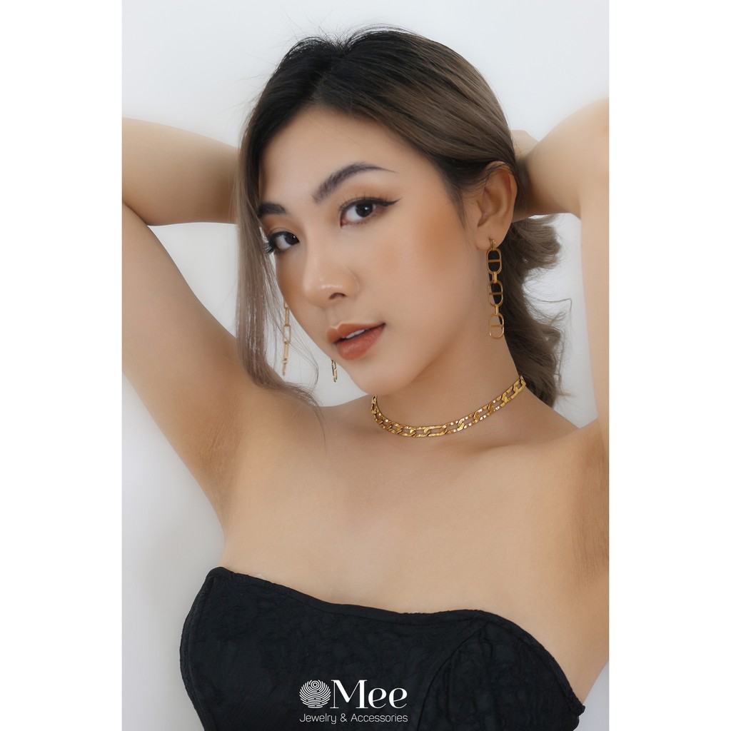 Dây chuyền choker MEE vòng cổ nữ cuban xích size lớn - N2810